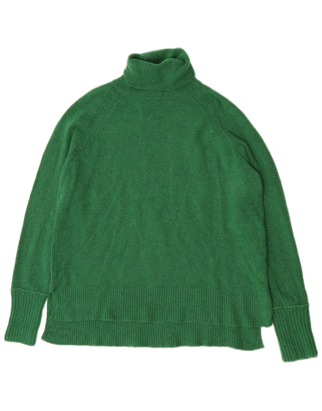 J. Crew Ženski pulover s dugim izrezom UK 10 Mali zeleni najlon