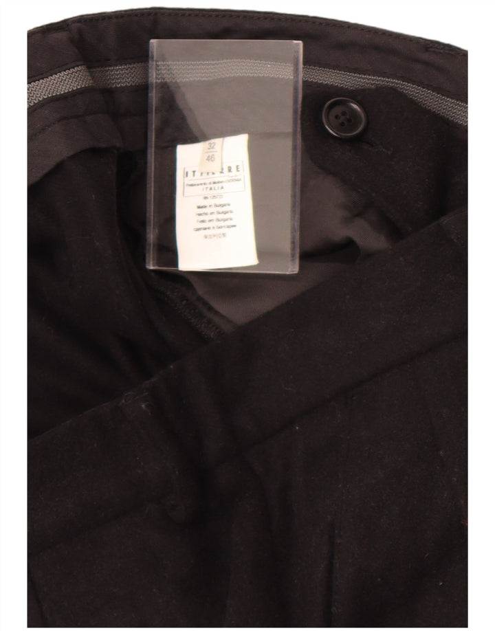 Pierre Balmain muške hlače ravnog odijela W32 L27 crne klasične