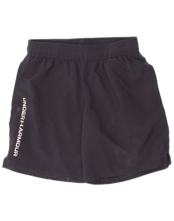 Under Armour Boys Graphic Sport Shorts 7-8 Years Small Black Poliester