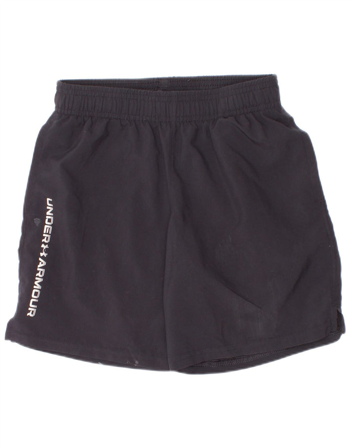 Under Armour Boys Graphic Sport Shorts 7-8 Years Small Black Poliester
