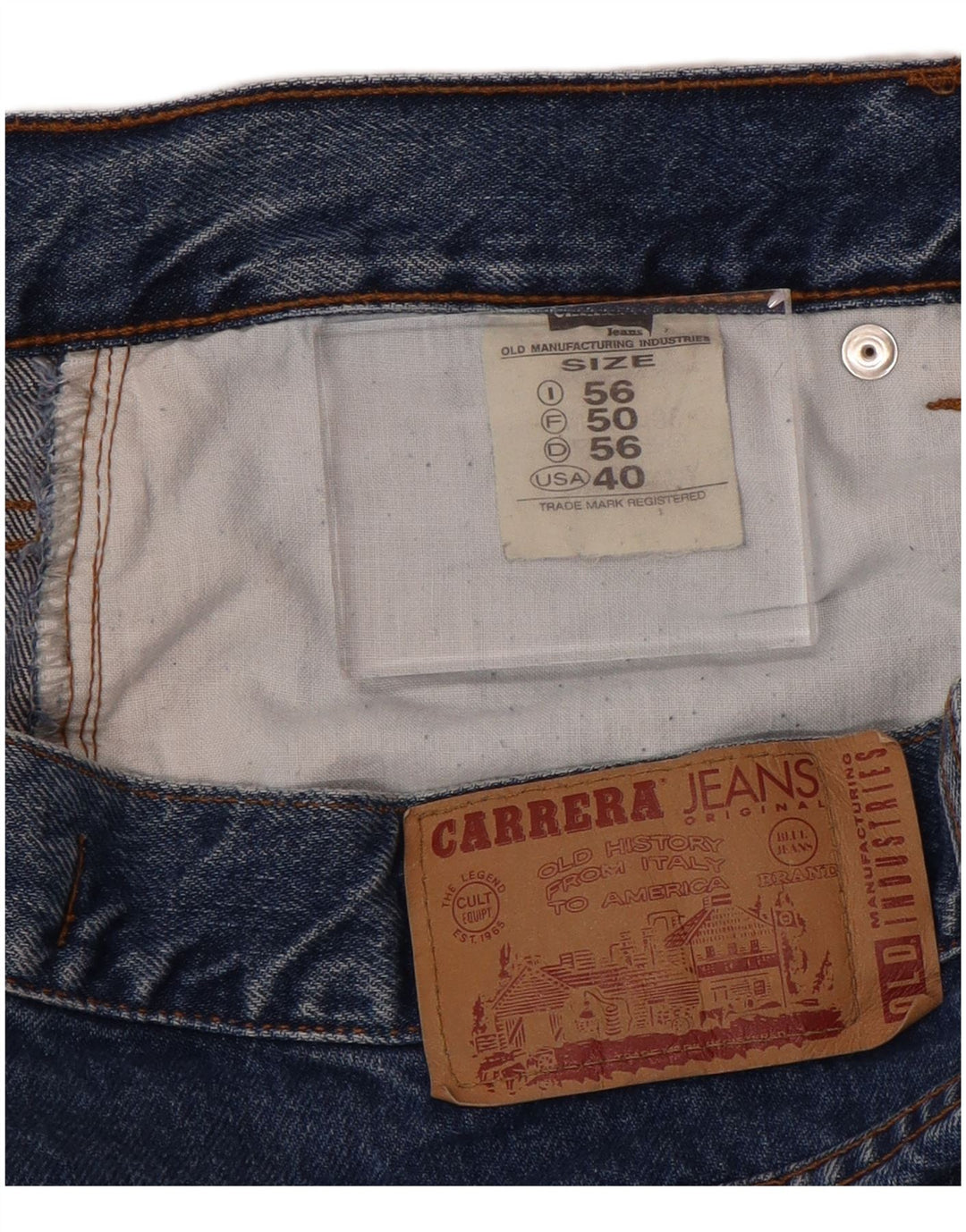 CARRERA Mens 700 Straight Jeans IT 56 3XL W40 L34 Plavi pamuk