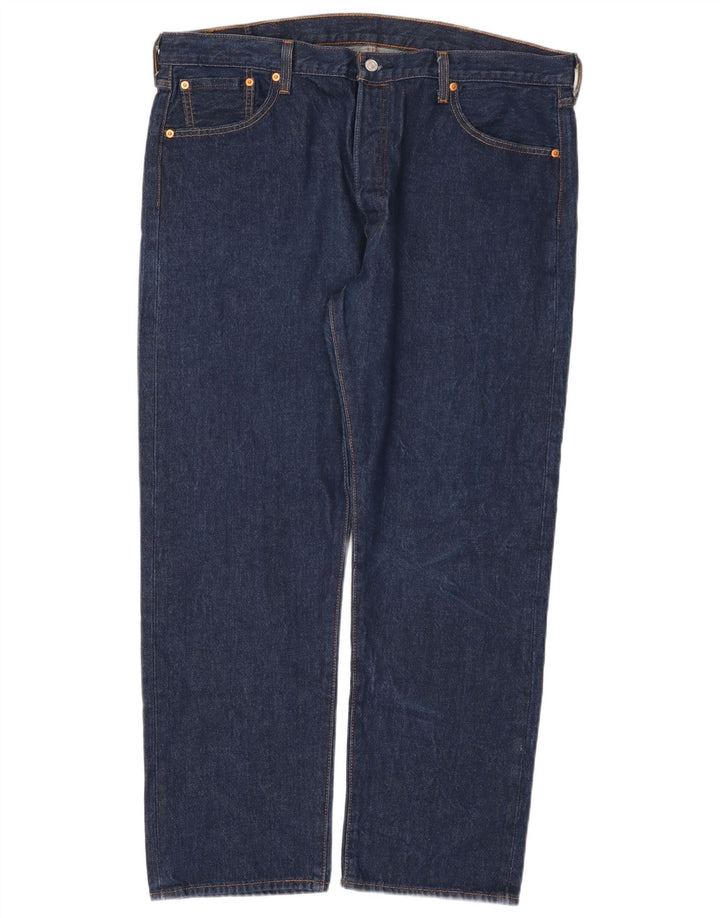 Levi's muške 501 ravne traperice W42 L32 plavi pamuk