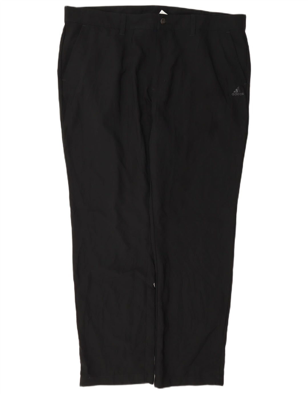 Adidas muške ravne chino hlače W40 L32 crni poliester
