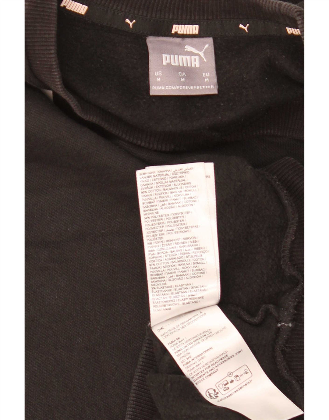 Puma muška trenirka s grafičkim motivima Srednji crni pamuk
