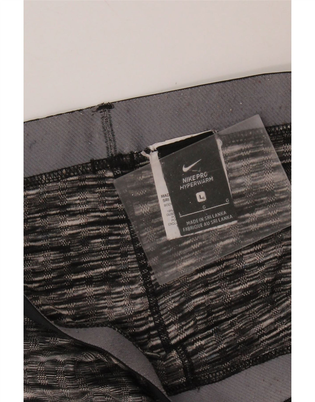 NIKE ženske grafičke tajice UK 14 velike crne pruge od poliestera