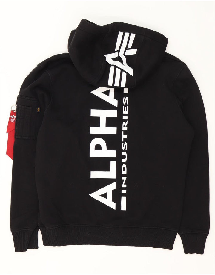 Alpha Industries muška majica s kapuljačom srednje veličine, crni pamuk