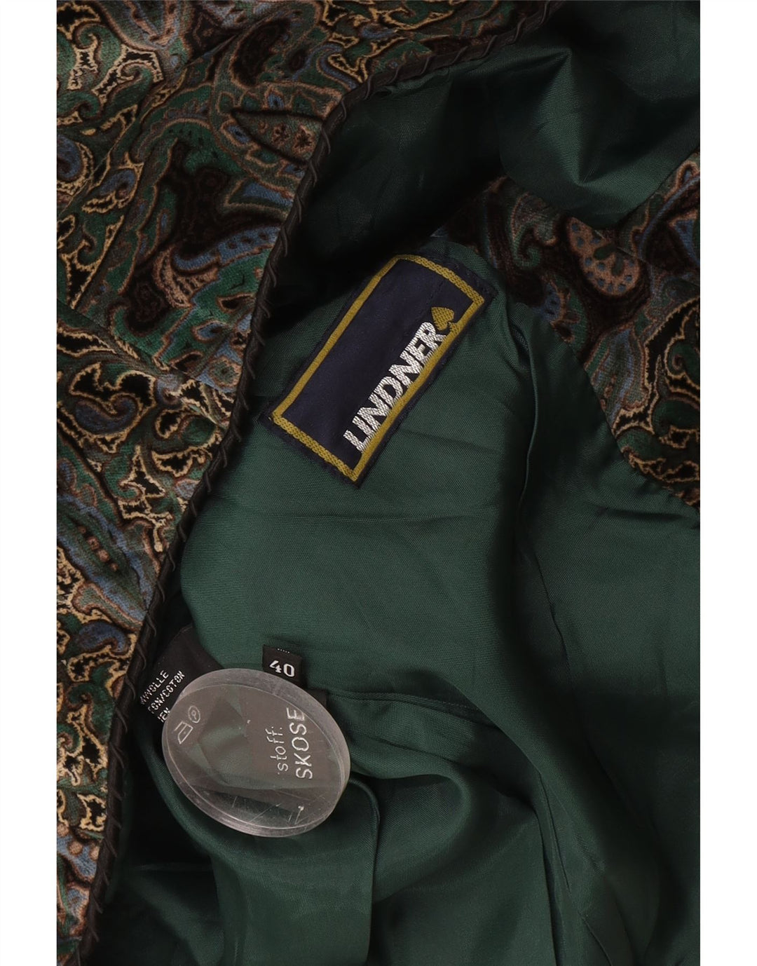 Vintage ženski sako s 5 gumba EU 40, srednje raznobojni paisley