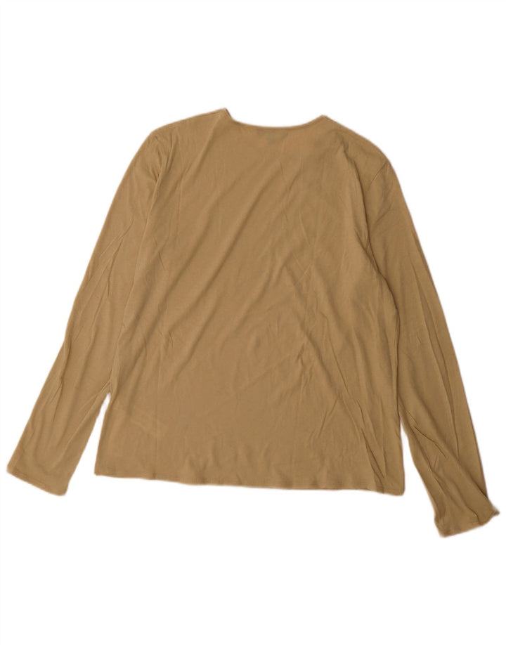 Ženska majica dugih rukava Massimo Dutti UK 14 Srednje bež pamuk