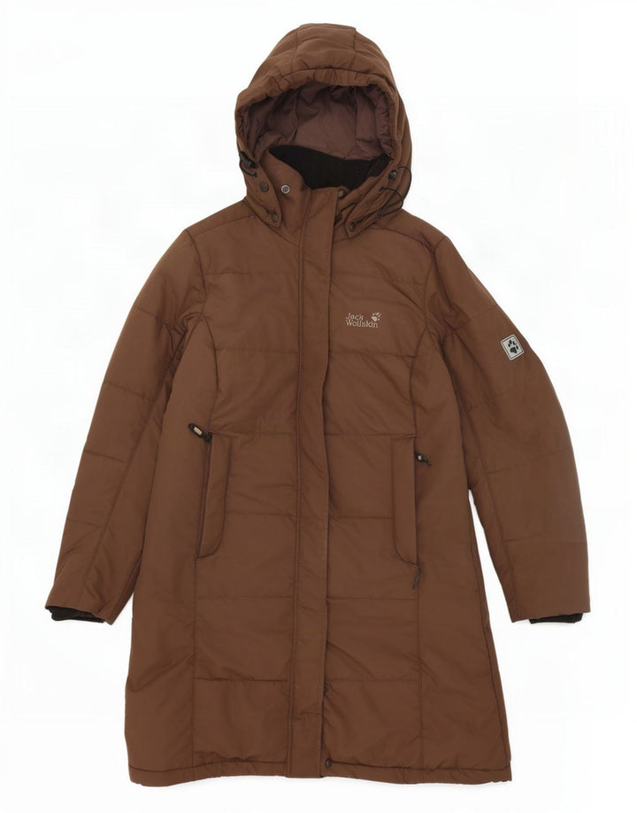 Jack Wolfskin ženski podstavljeni kaput s kapuljačom UK 12/14 srednje smeđi poliester