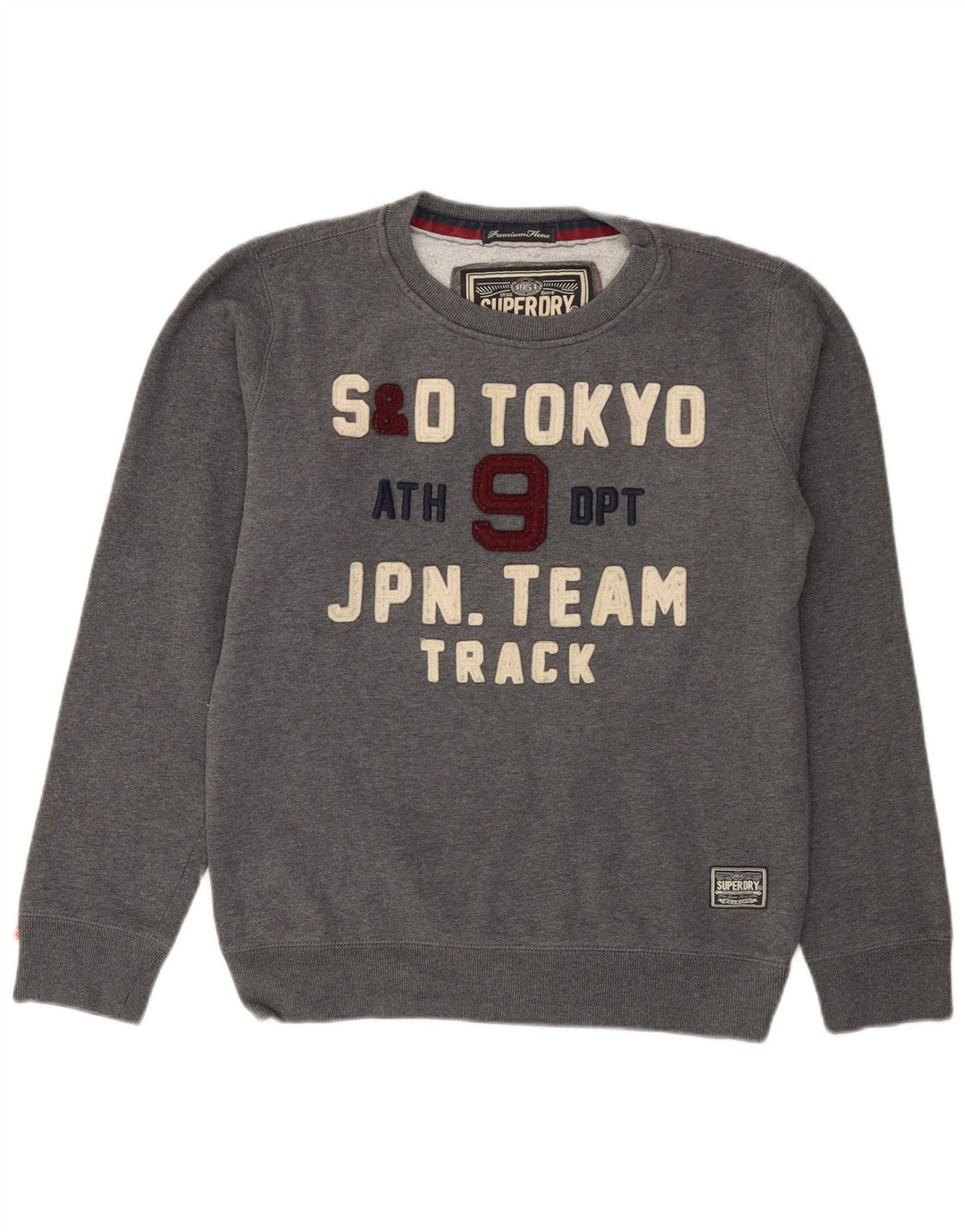 Superdry muška trenirka s grafičkim motivima, veliki sivi pamuk