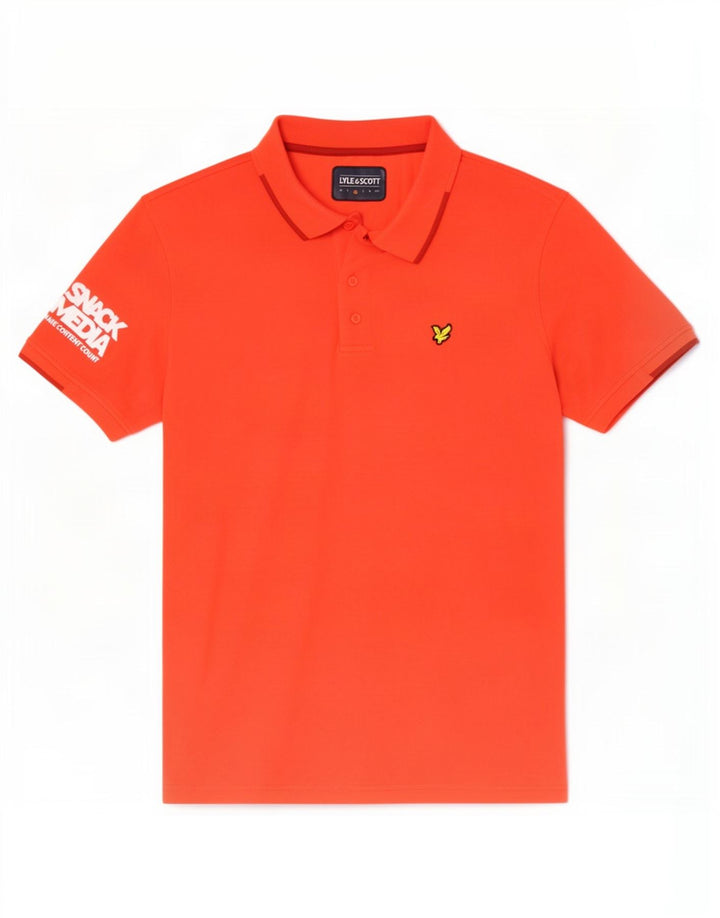 Lyle & Scott muška grafička polo majica srednje crvene boje od poliestera