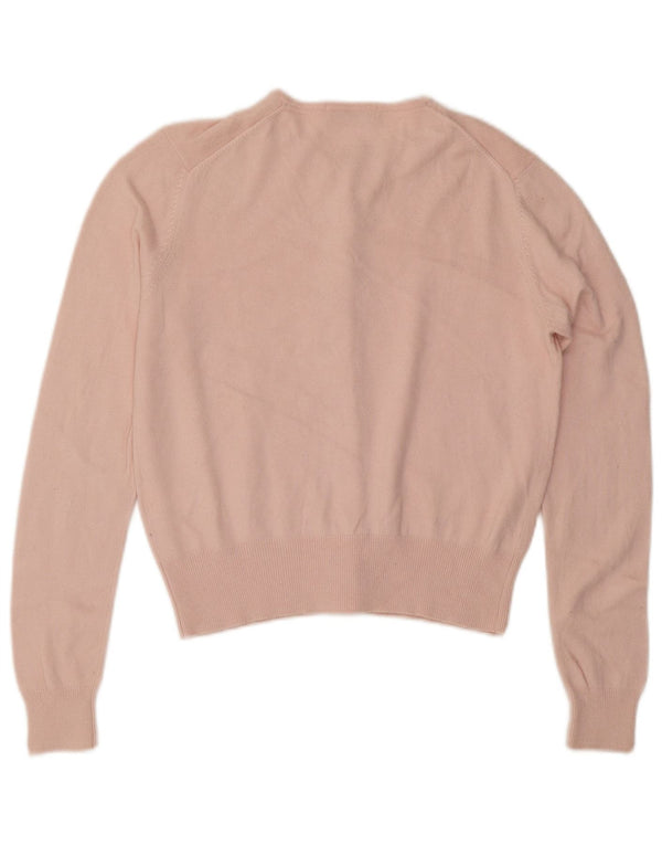 Marks & Spencer ženski kratki kardigan pulover UK 14 srednje ružičasta viskoza