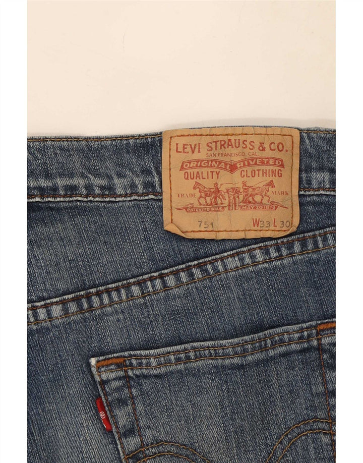 Levi's muške 751 traper kratke hlače W33 srednje plavi pamuk
