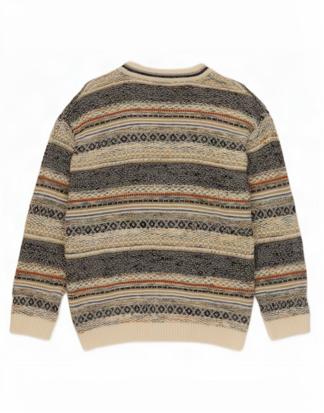 Vintage muški kardigan džemper IT 48 Srednje raznobojni Fair Isle pamuk