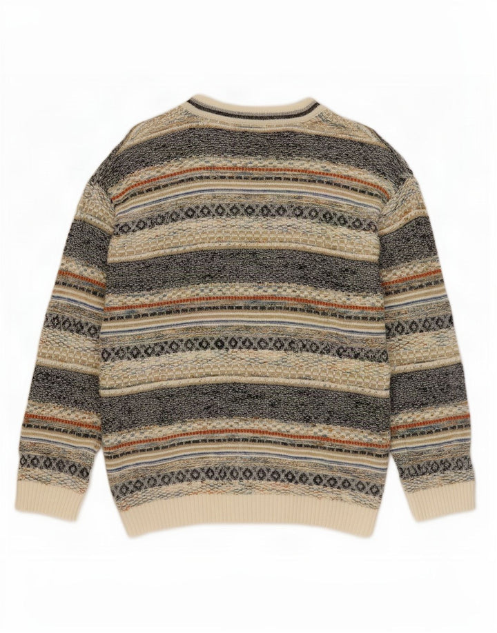 Vintage muški kardigan džemper IT 48 Srednje raznobojni Fair Isle pamuk