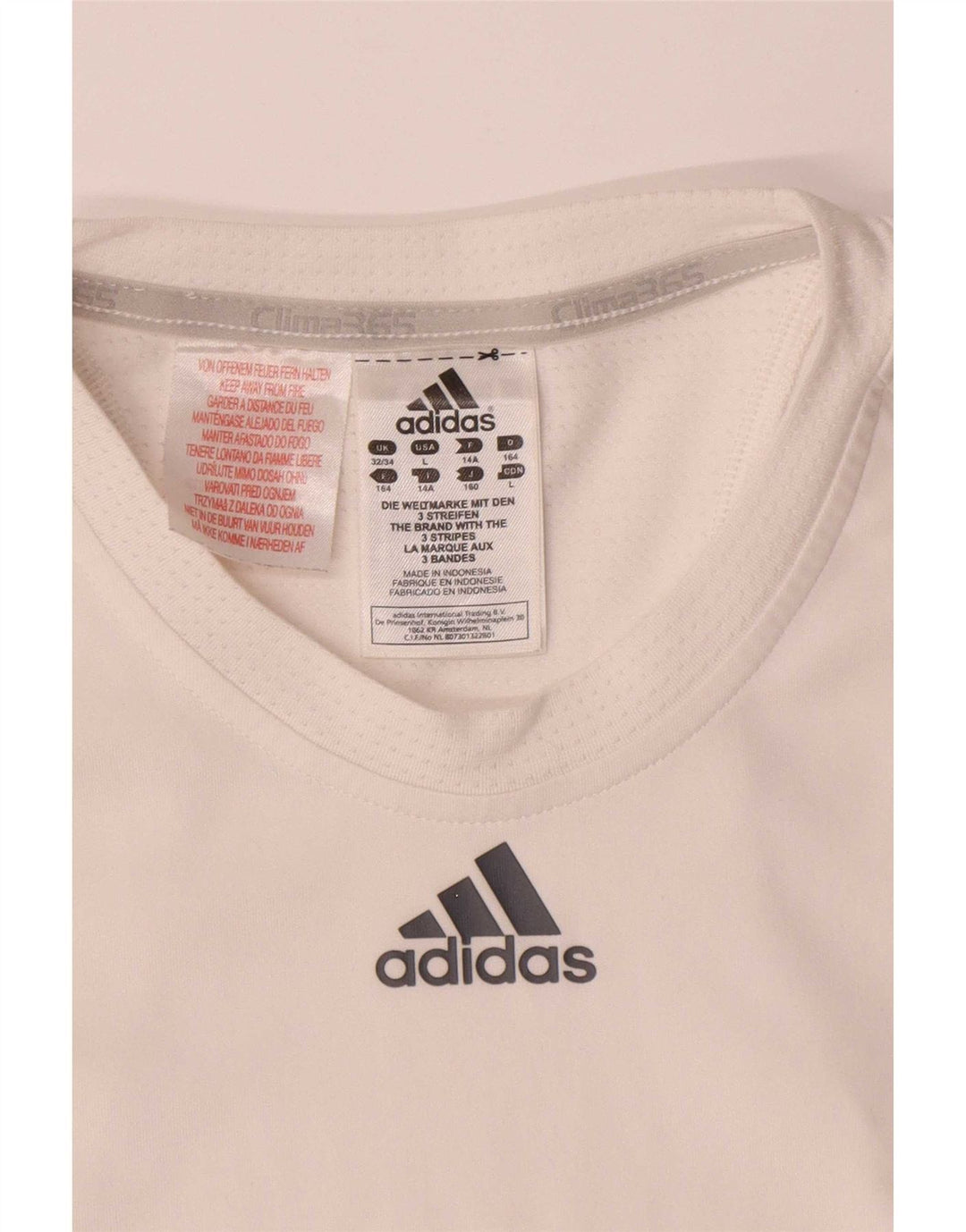 Adidas Climacool majica kratkih rukava za dječake 13-14 godina, bijela poliesterska boja