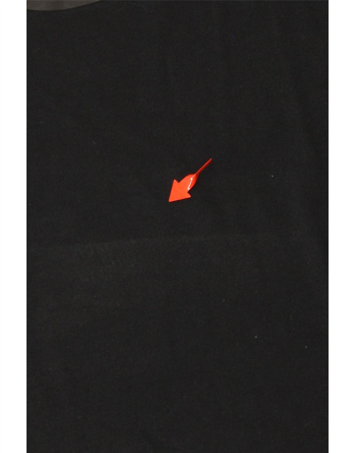 NIKE Mens Graphic T-Shirt Top Medium Black Cotton