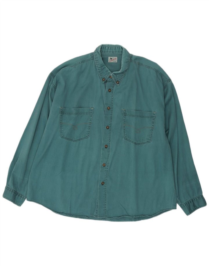 CAMARGUE Muška košulja UK 45/46 2XL plavi pamuk