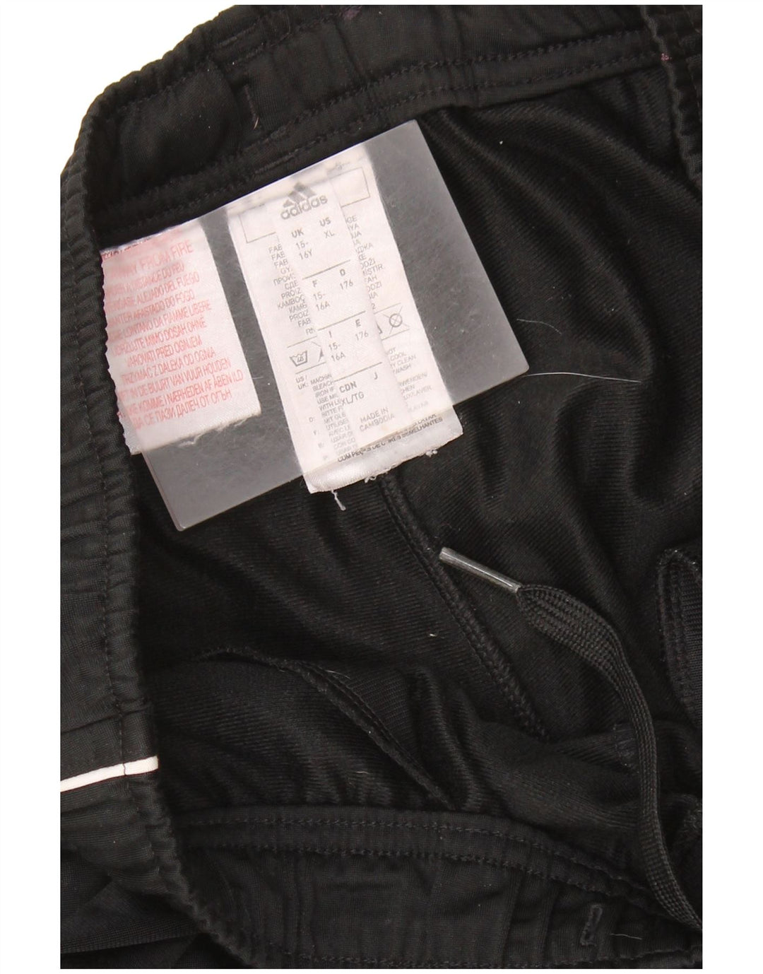 Adidas trenirka za djevojčice, hlače za trčanje, 15-16 godina, crni poliester