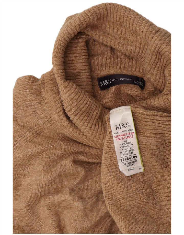 Marks & Spencer ženski pulover s rol izrezom UK 14 srednje bež akril