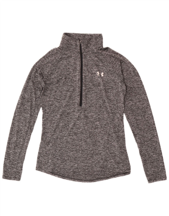 Under Armour Muški Heat Gear Pulover Gornji dio trenirke, mala siva točkasta
