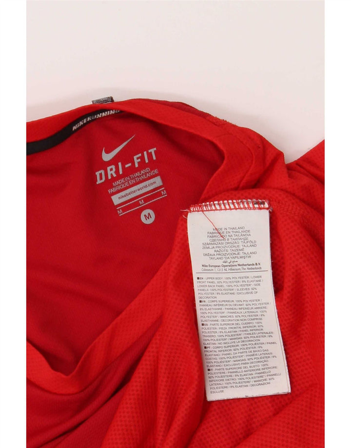 Nike Dri Fit T-Shirt Top srednje crvene boje od poliestera