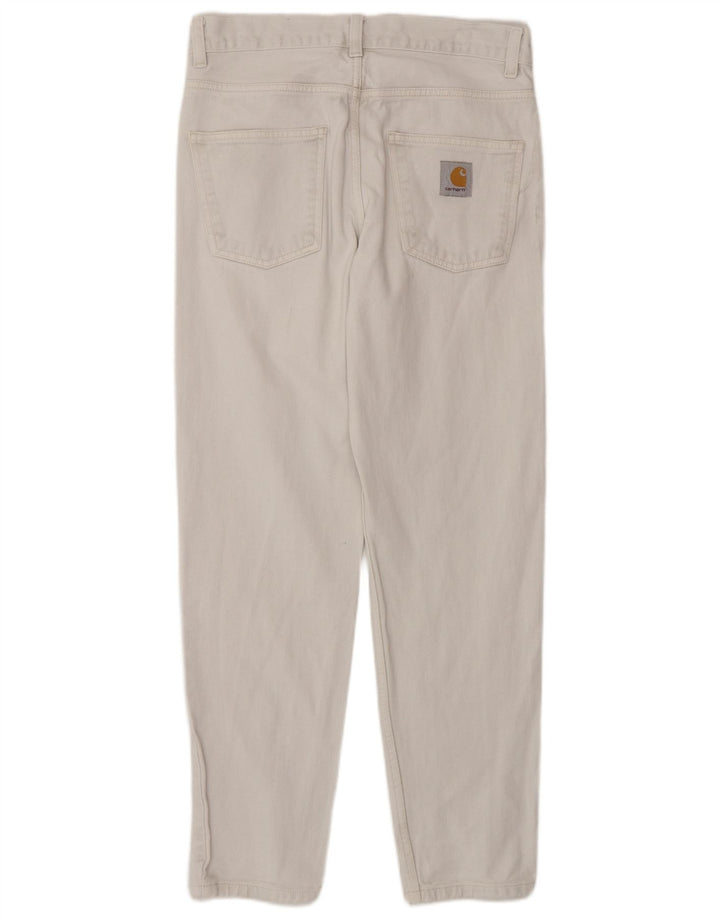 Carhartt Muške uske traperice W28 L28 Bijeli pamuk