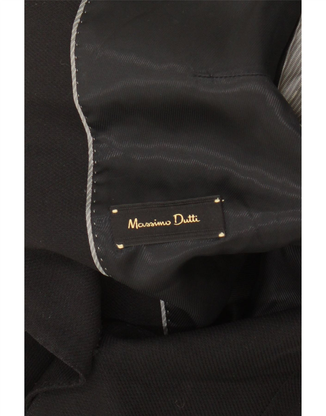 MASSIMO DUTTI Womens 1 Button Blazer Jacket EU 38 Small Black Wool Vintage Massimo Dutti and Second-Hand Massimo Dutti from Messina Hembry 
