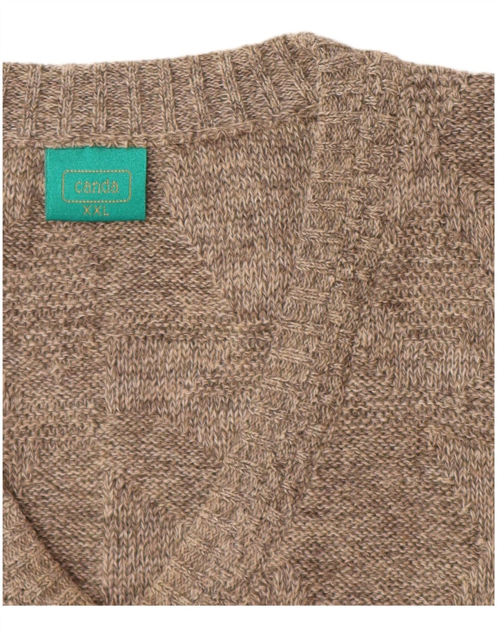 Canda muški prsluk bez rukava 2XL bež akril