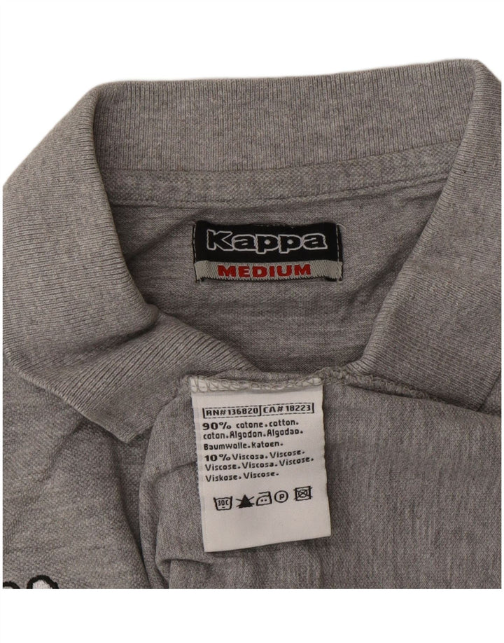 KAPPA Mens Polo Shirt Medium Grey Cotton