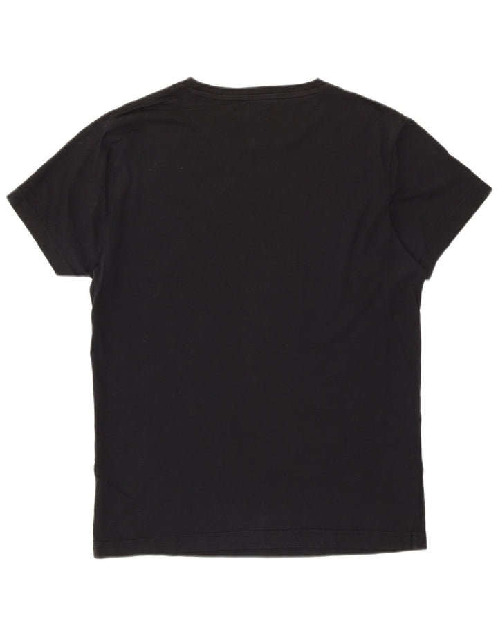 JACK & JONES Mens Graphic T-Shirt Top Medium Black