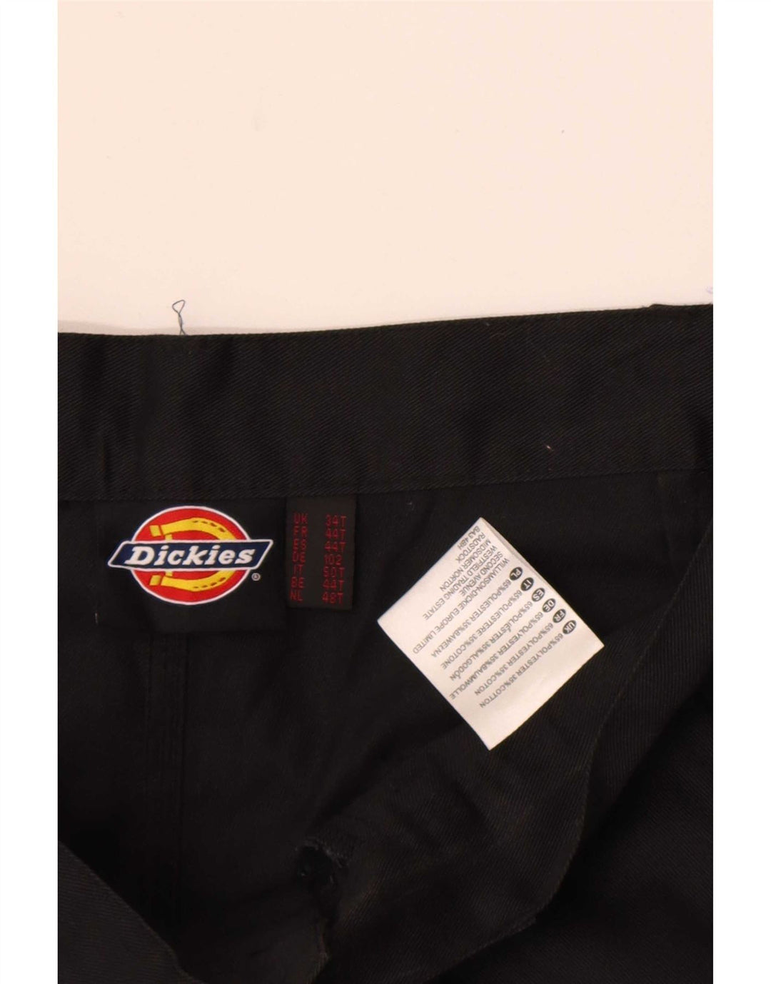 Dickies muške ravne kargo hlače W34 L29 crni poliester