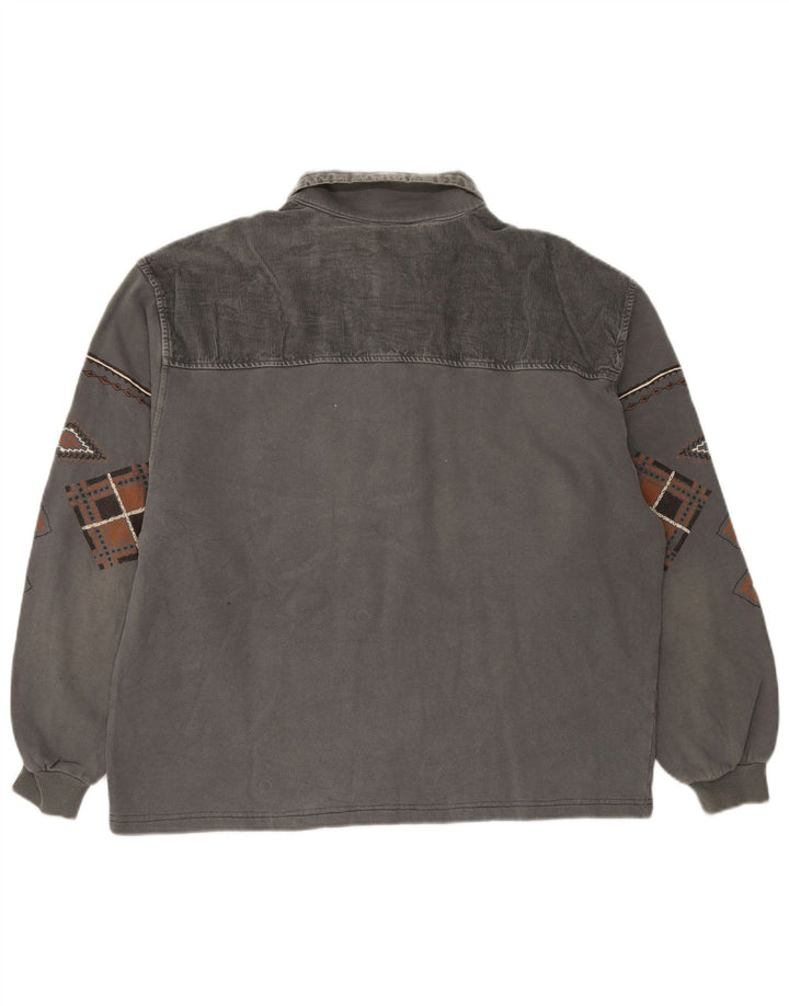 Chewan muška majica s polo izrezom XL sivi geometrijski