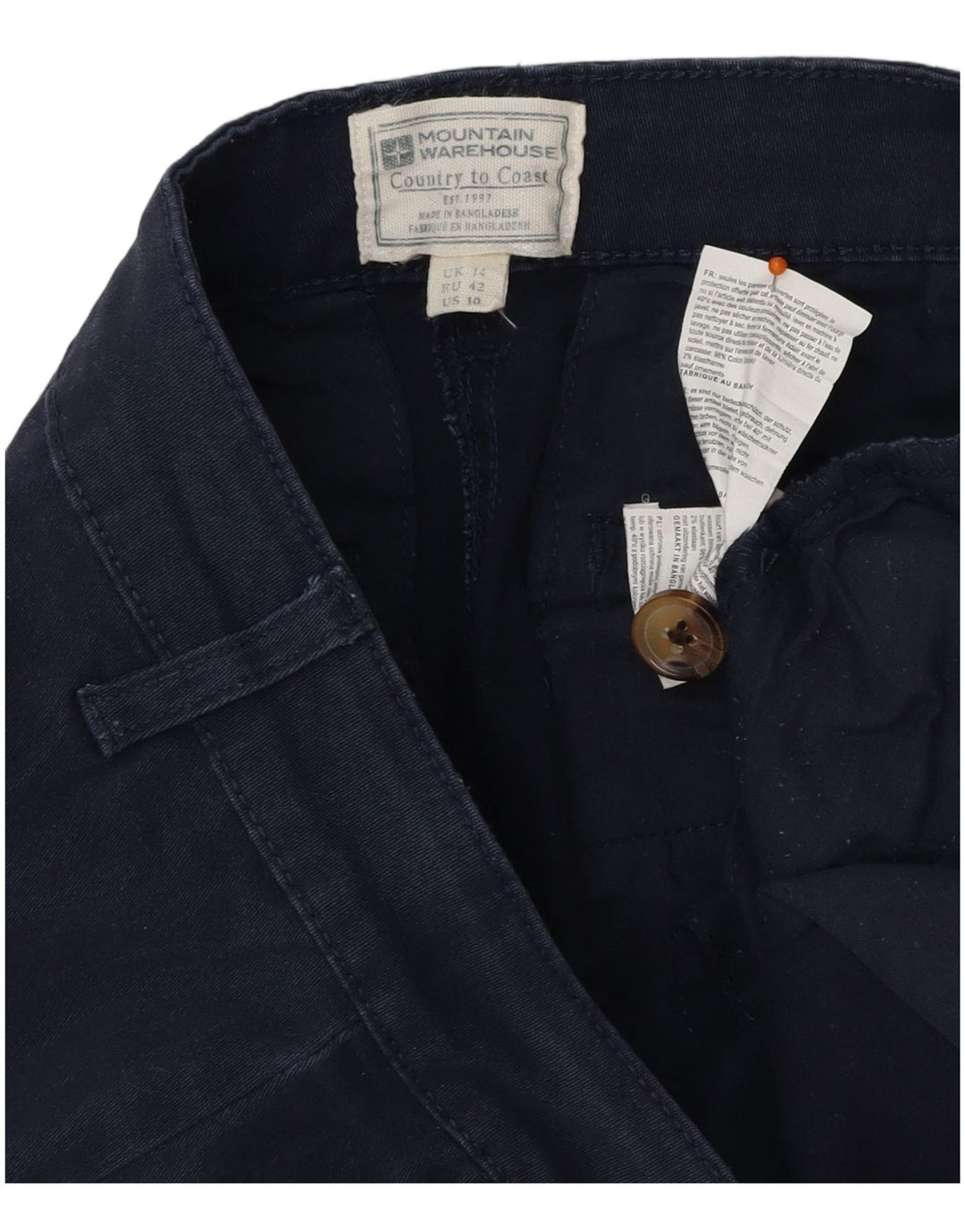 MOUNTAIN WAREHOUSE Ženske chino kratke hlače UK 14 Large W32 tamnoplavi pamuk