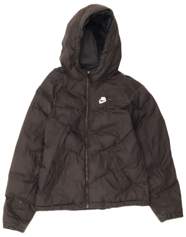 Podstavljena jakna Nike za dječake 13-14 godina XL crna od poliestera