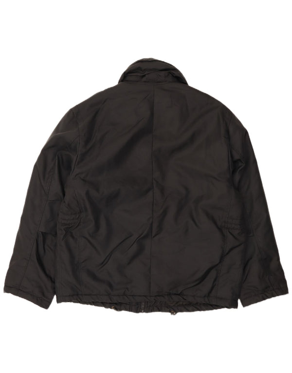 Vintage muška duffle jakna UK 40 veliki crni najlon