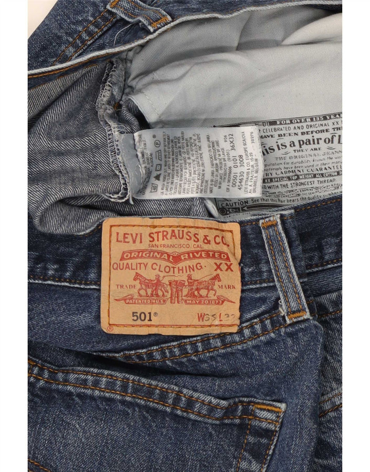 Levi's muške 501 ravne traperice W36 L28 plavi pamuk