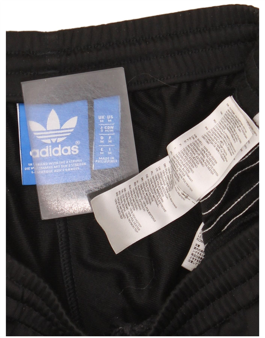 Adidas muške trenirke srednje crne poliesterske hlače