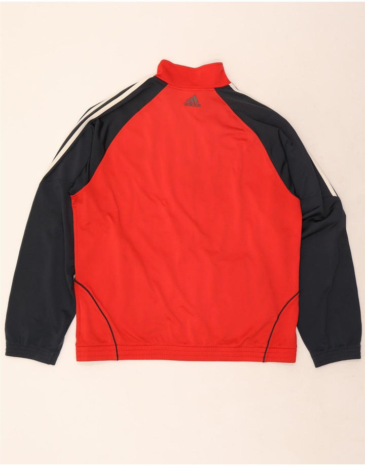 Adidas muška trenirka gornja jakna UK 42/44 veliki crveni poliester u boji