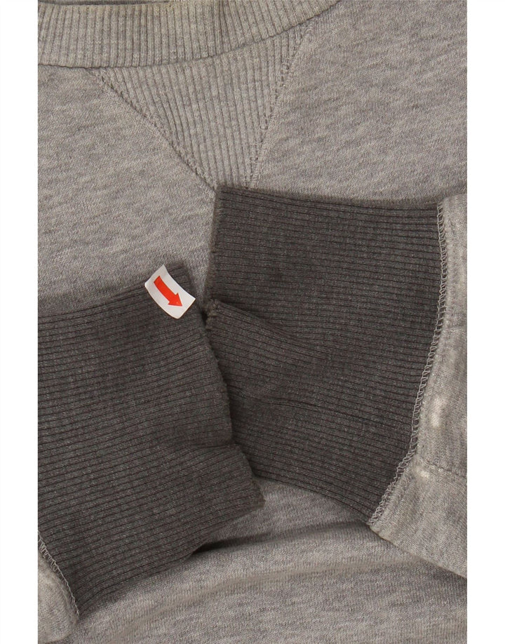 NIKE Mens Sweatshirt Jumper UK 38/40 Medium Grey Colourblock Cotton