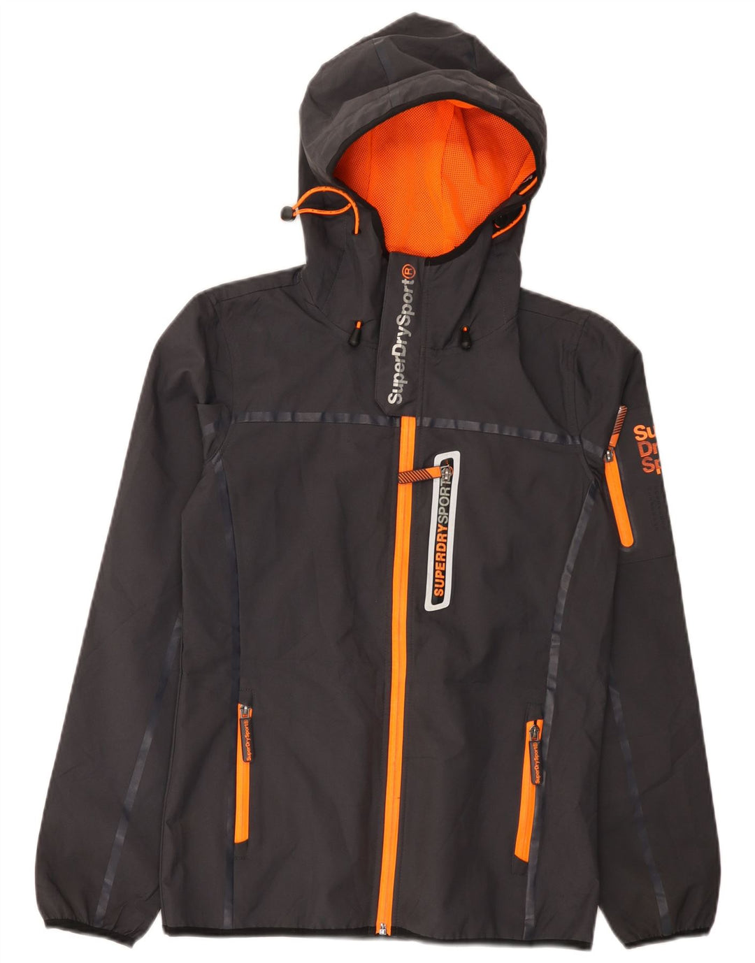Superdry muška kišna jakna s kapuljačom UK 34 XS sivi poliester