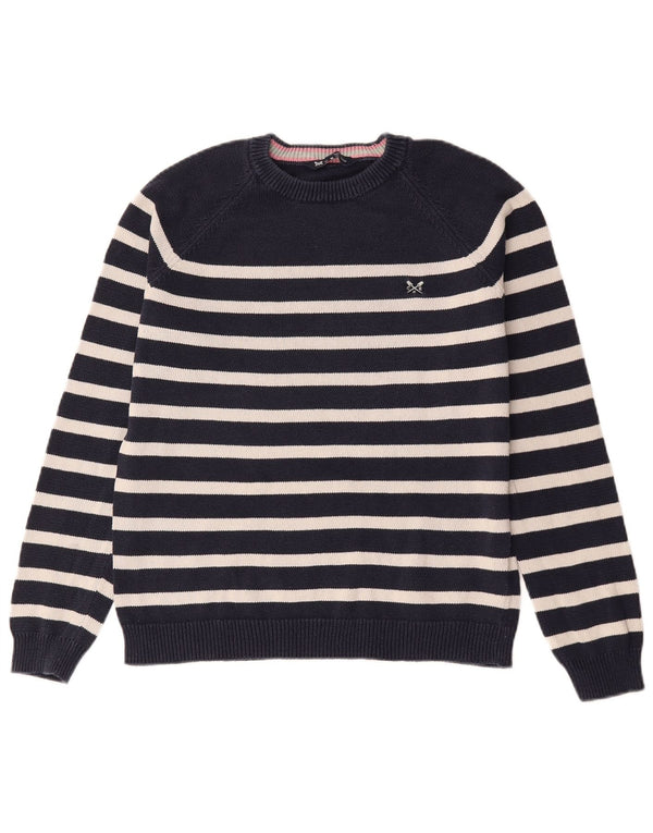 Crew Clothing Ženski pulover s okruglim izrezom UK 14 Veliki tamnoplavi na pruge
