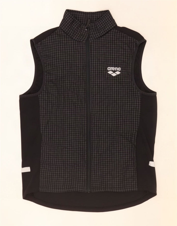 Arena Ženska grafička podstavljena jakna UK 14 Medium Black Check Polyester