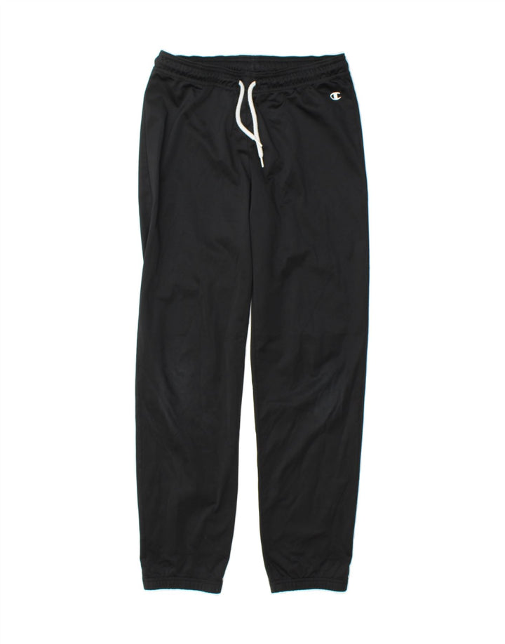 CHAMPION Boys Tracksuit Trousers Joggers 11-12 Years Large Black Polyester Vintage Champion and Second-Hand Champion from Messina Hembry 