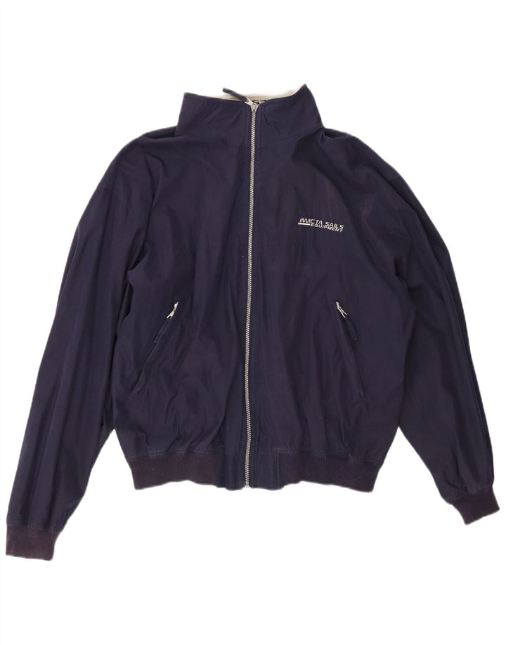 INVICTA Mens Bomber Jacket UK 40 Large Navy Blue Polyester