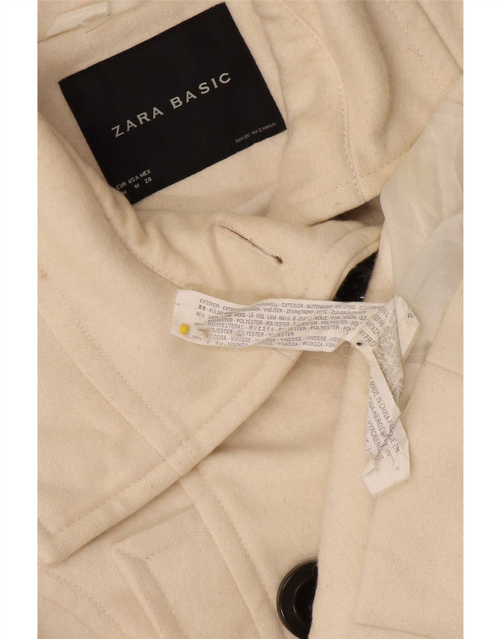Zara ženski graškasti kaput UK 12 srednje bijele vune