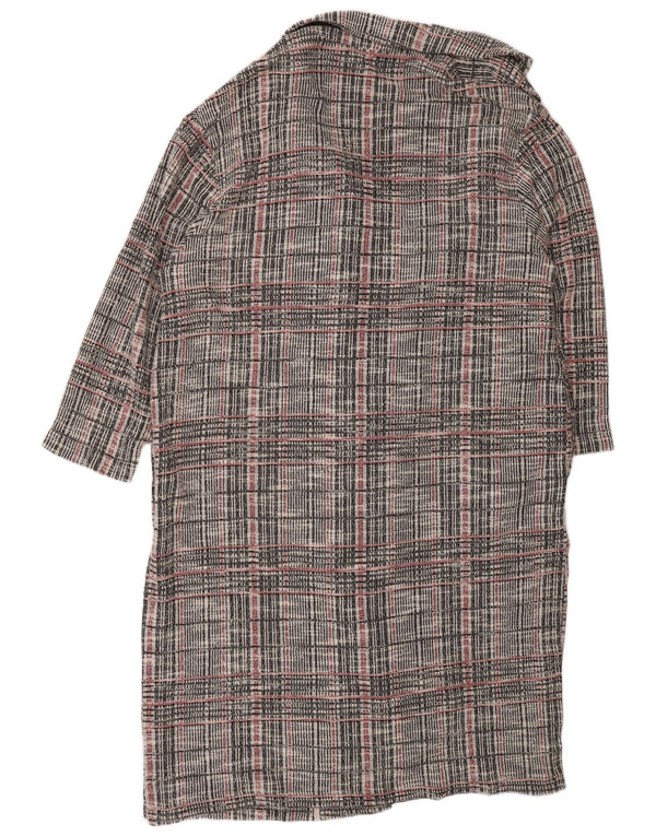 Marks & Spencer ženski dugi kardigan pulover UK 22 3XL sivi karirani