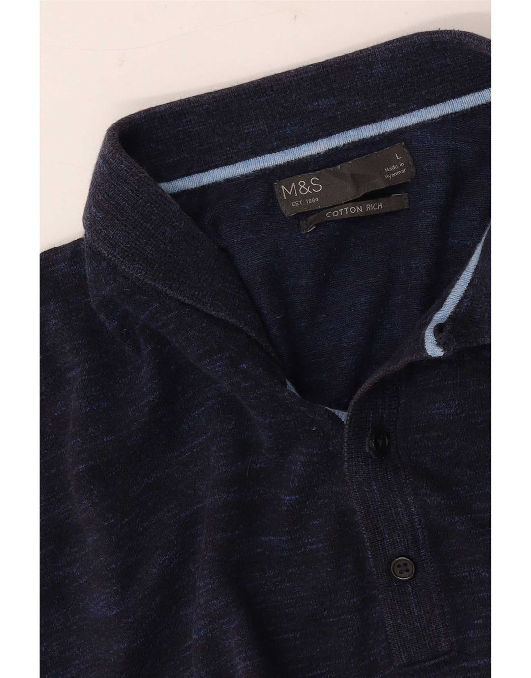 Marks & Spencer muška polo majica kratkih rukava s velikim tamnoplavim flekama