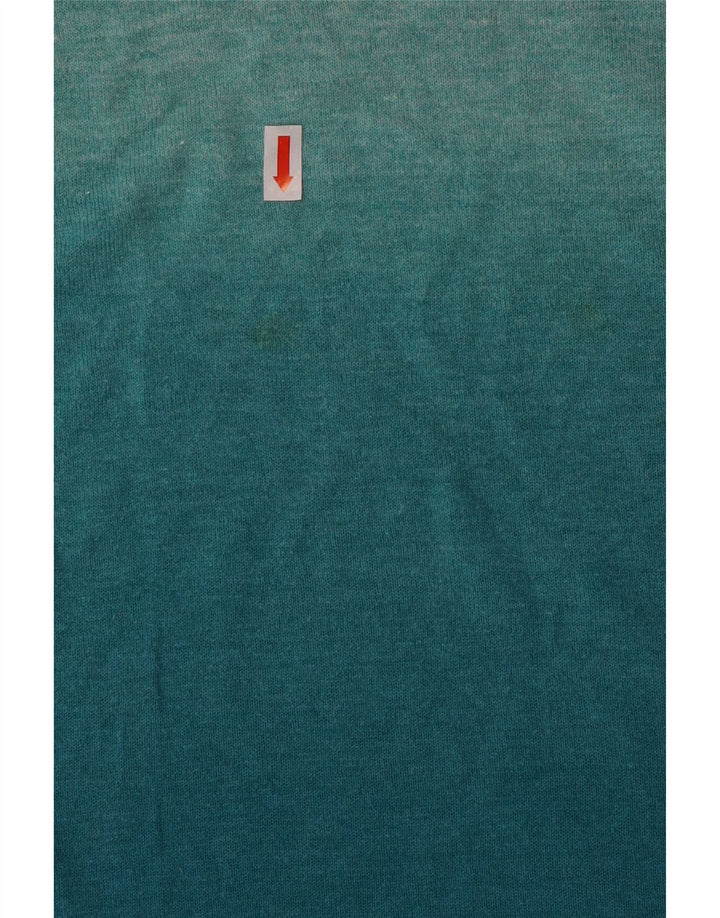 Fat Face Ženska majica dugih rukava UK 14 Veliki tirkizni pamuk u blokovima boja