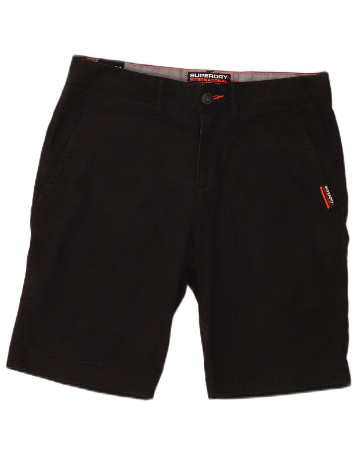 Superdry muške uske chino kratke hlače W30 Srednje crni pamuk
